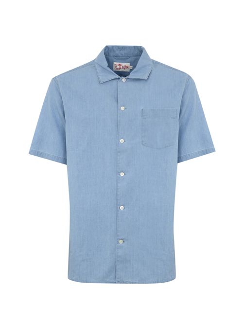 Camicia in cotone Chambray Mc2 Saint Barth | SIFNOS00317H CHAMBRAY DENIM LIGHT